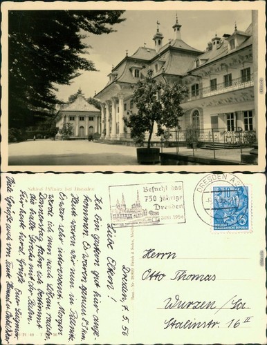 Ansichtskarte pillnitz schloss - pillnitz,