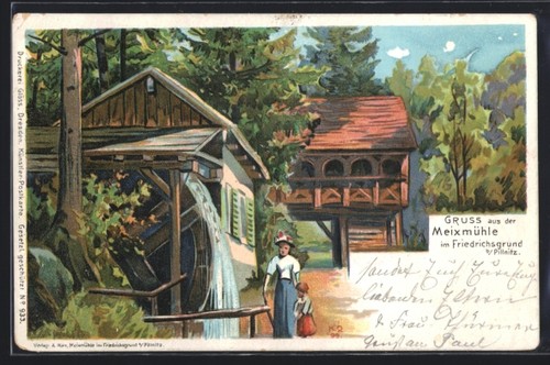 Lithographie dresden pillnitz - lithographie, dresden-pillnitz