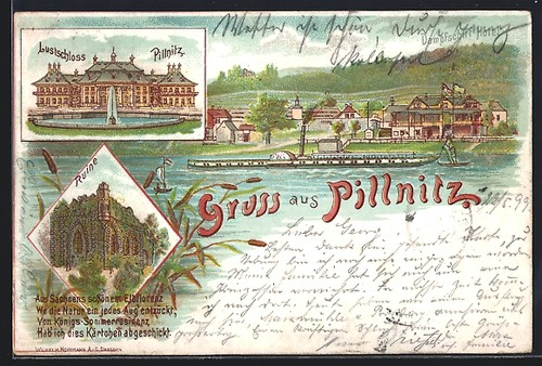 Lithographie dresden pillnitz - lithographie, dresden-pillnitz