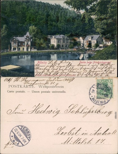 Ansichtskarte pillnitz partie - pillnitz,