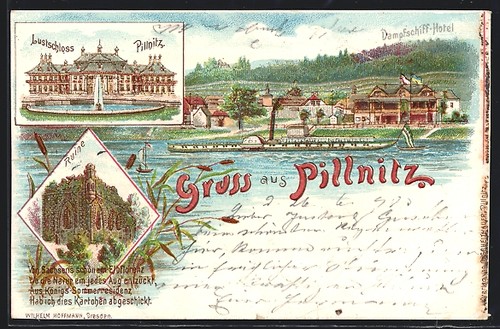 Lithographie dresden pillnitz - lithographie, dresden-pillnitz