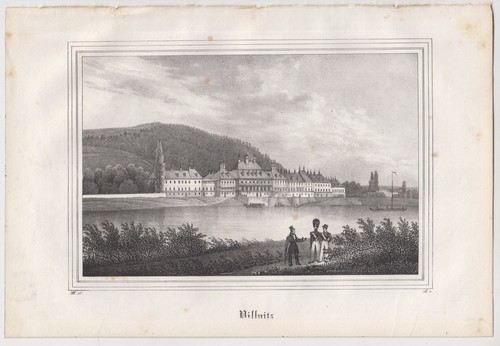 Lithografie pillnitz um - lithografie:, pillnitz,