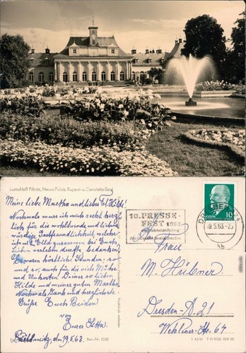 Ansichtskarte pillnitz schloss - pillnitz,