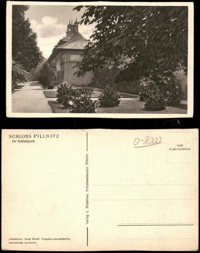 Ansichtskarte pillnitz schloss - ansichtskarte,