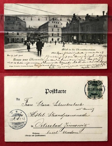 Chemnitz 1900 blick die - 1900,