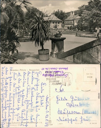Ansichtskarte pillnitz schloss - ansichtskarte,