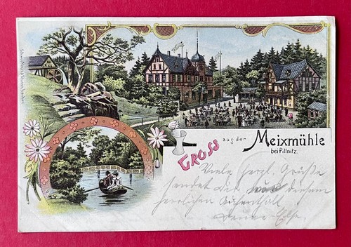Litho dresden pillnitz - pillnitz, 1900