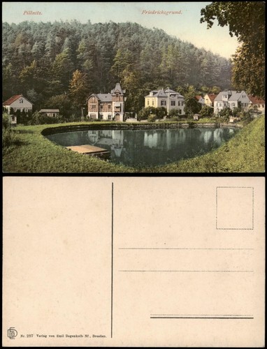 Ansichtskarte pillnitz partie - pillnitz,