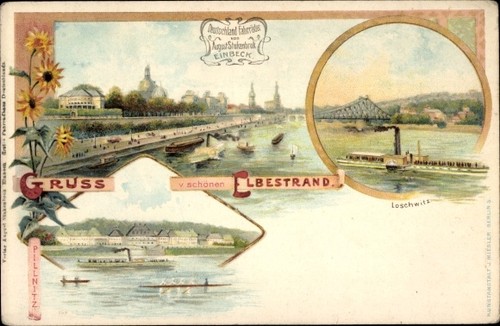 Litho dresden altstadt gruss - litho, altstadt,