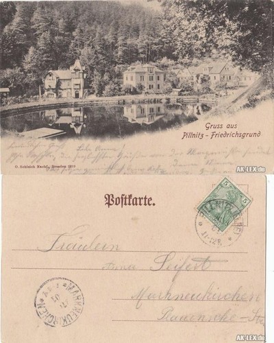 Ansichtskarte pillnitz gruss - ansichtskarte,